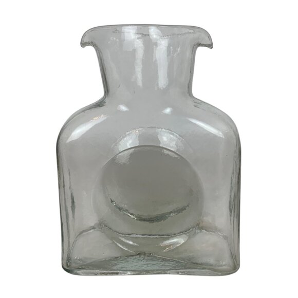 Blenko Glass 384 Crystal Double Spout Water Pitcher Carafe Decanter Mid Century - Picture 1 of 6